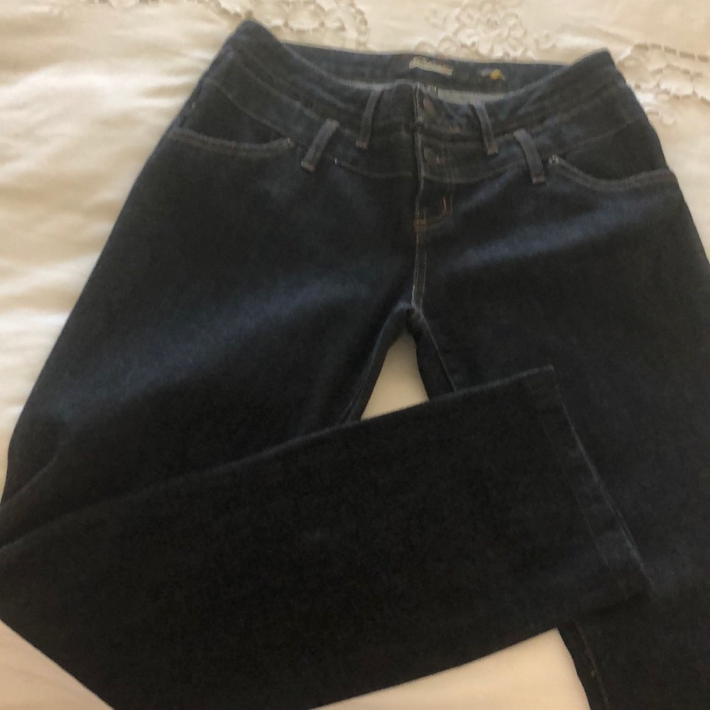 Dark blue jeans